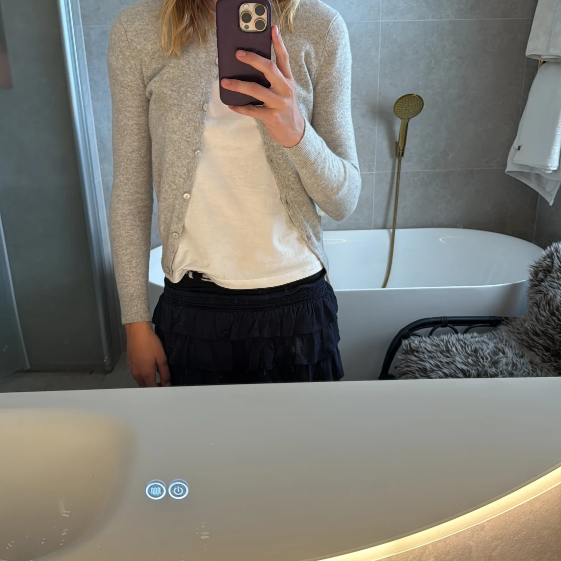 Grå kashmirkofta från Soft Goat XS - 3