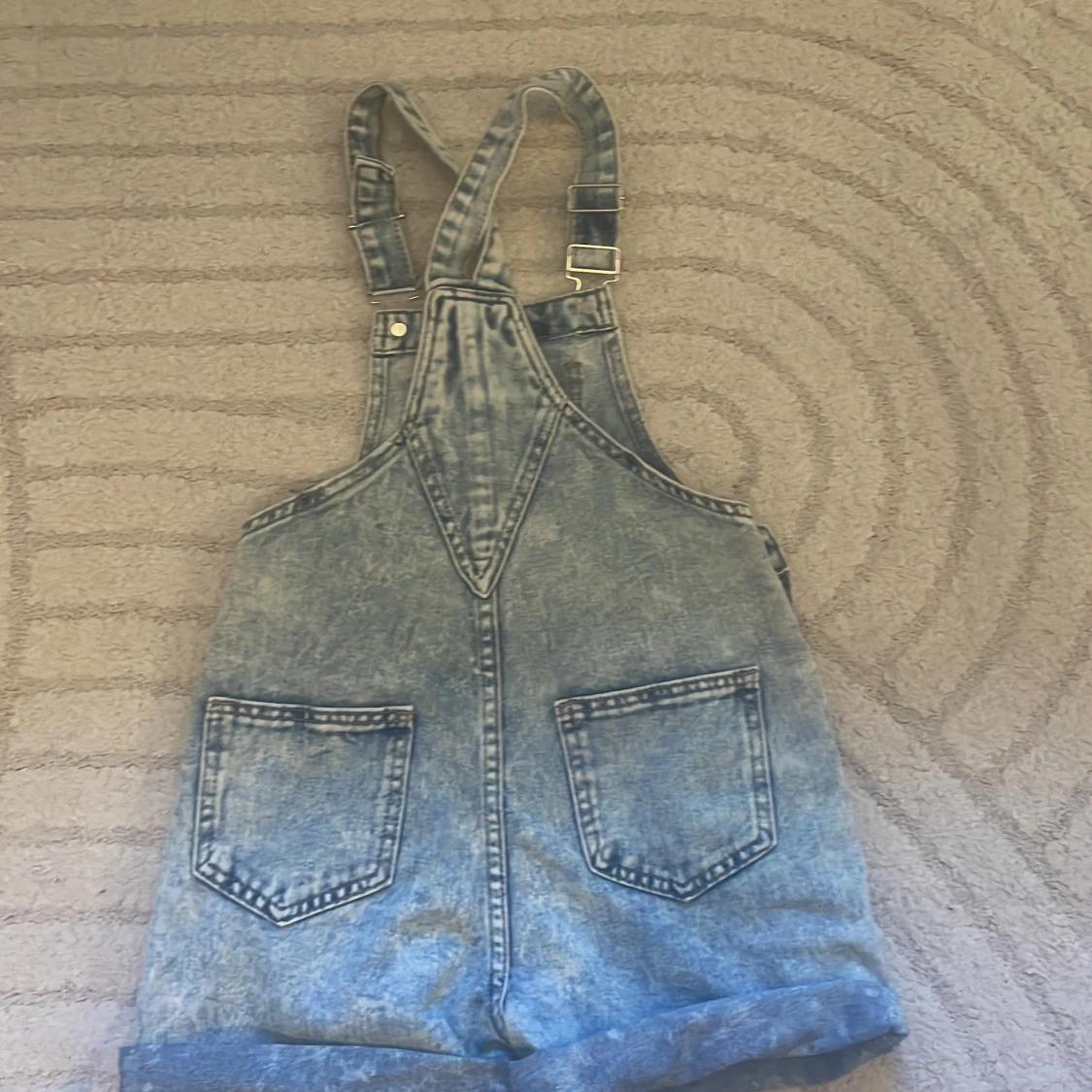 Jeansshorts hängselshorts med knappar - 1