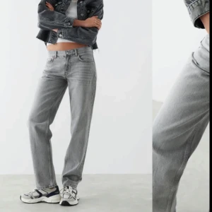 Lågmidjade gråa jeans  - Jättefina lågmidjade jeans från Gina tricot som tyvärr är för stora för mig 