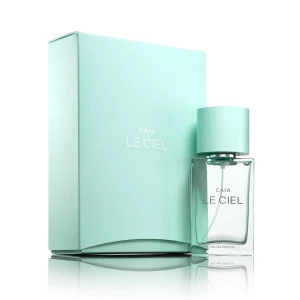 CAIA Le Ciel Eau de Parfum - Fräsch parfym från CAIA i en stilren, ljusblå glasflaska med matchande lock. Har använt ungefär 20% av parfymen och är i 15 ml💞