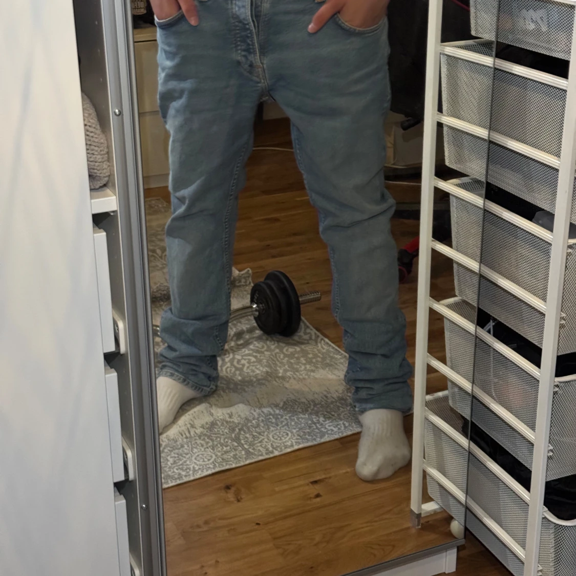 Ljusblå jeansbyxor från Nudie Jeans - 2