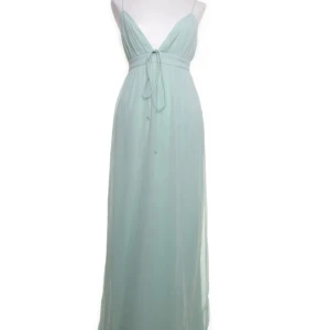 Ljusgrön långklänning med v-ringning - Turkos balklänning i storlek xs