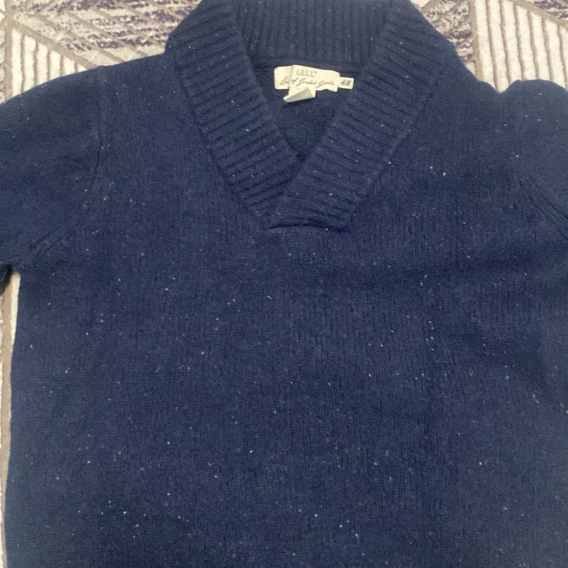 Mörkblå stickad tröja från H&M L.O.G.G. - 2