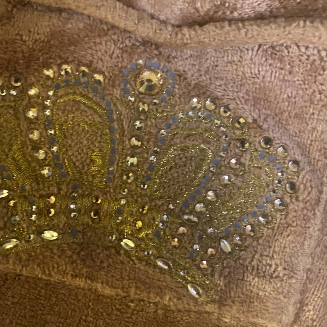 Beige velourbyxor från Juicy Couture - 1