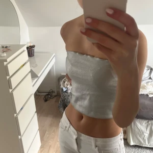 Silvrig bandautopp - Silvrig bandautopp som också kan användas som kjol! Köpt från Zara och endast använd en gång!