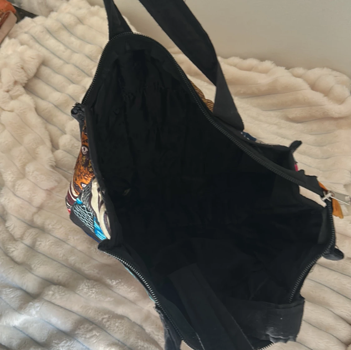 Färgglad patchwork shoppingväska - 3