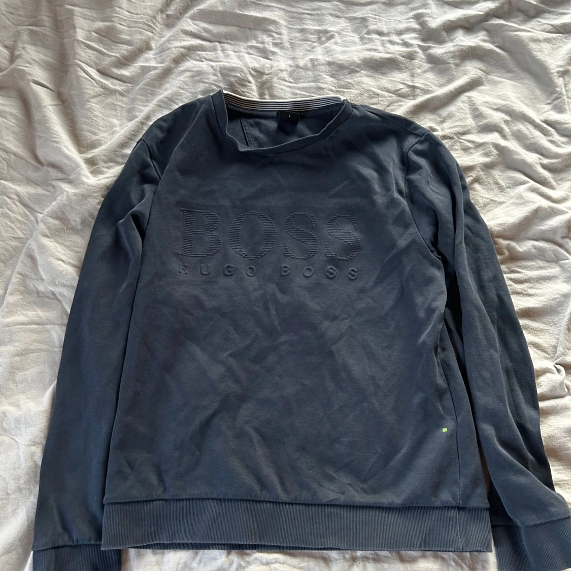 Mörkblå Hugo Boss sweatshirt slim fit