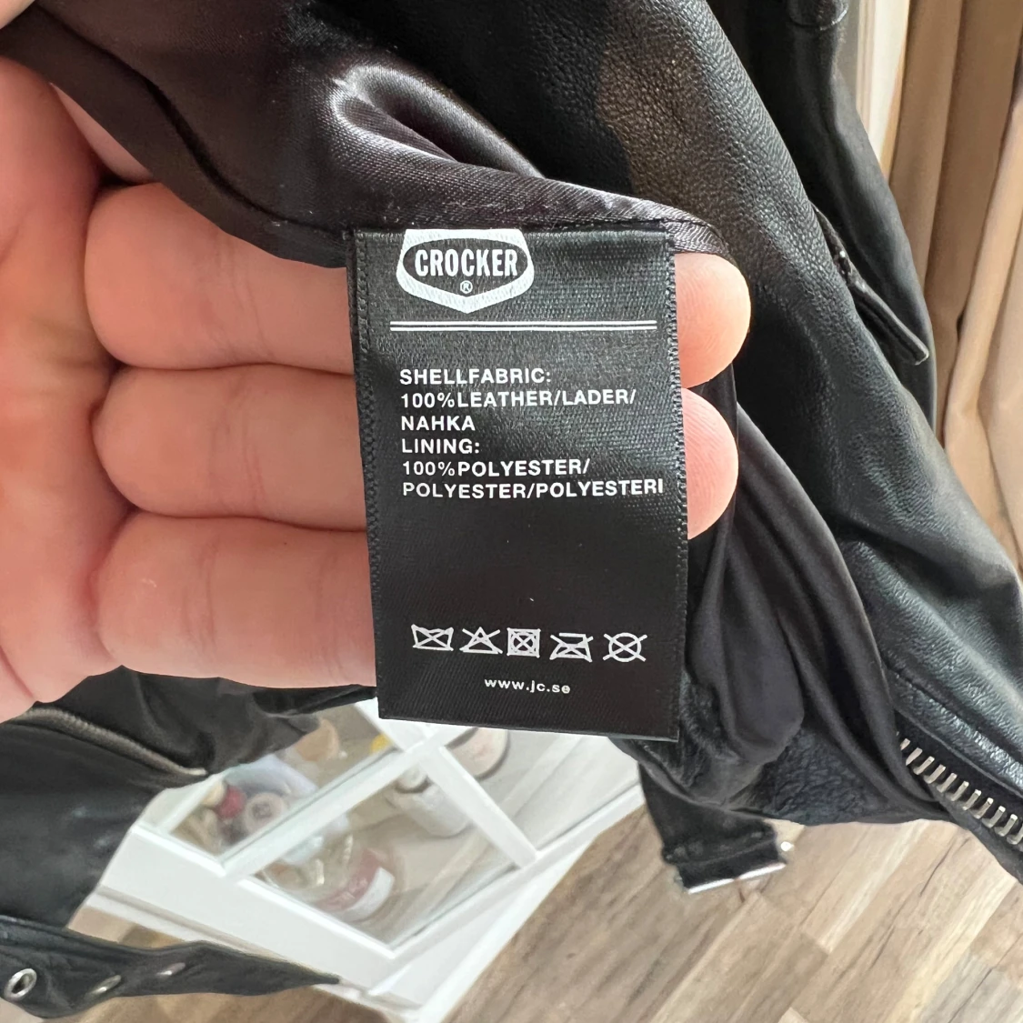 Äkta skinnjacka 100% läder Crocker  - 3