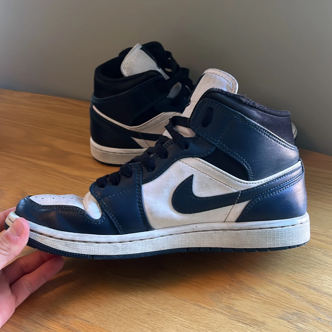 Nike Air Jordan 1 Mid blå/Vit - 2