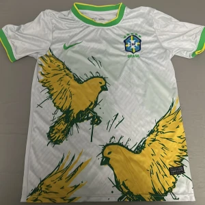 Customized Brasilien Tröja - Customized brasilien tröja 🇧🇷 | Gula/gröna detaljer med papegojor 🦜 | CBF-emblem samt NIKE-logga | Mitt pris: 300 (går att diskutera) |  Köparen betalar för frakten 📦 