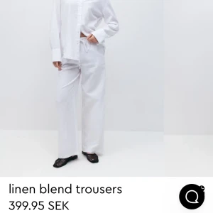 Linnebyxor ifrån Gina tricot - Jättefina vita linnebyxor ifrån Gina, inga fläckar eller skador! 