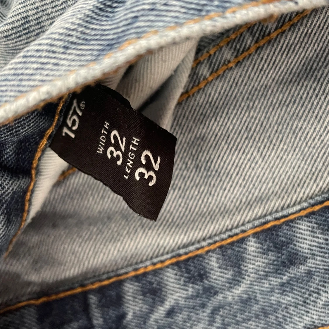Blå jeansbyxor från 157