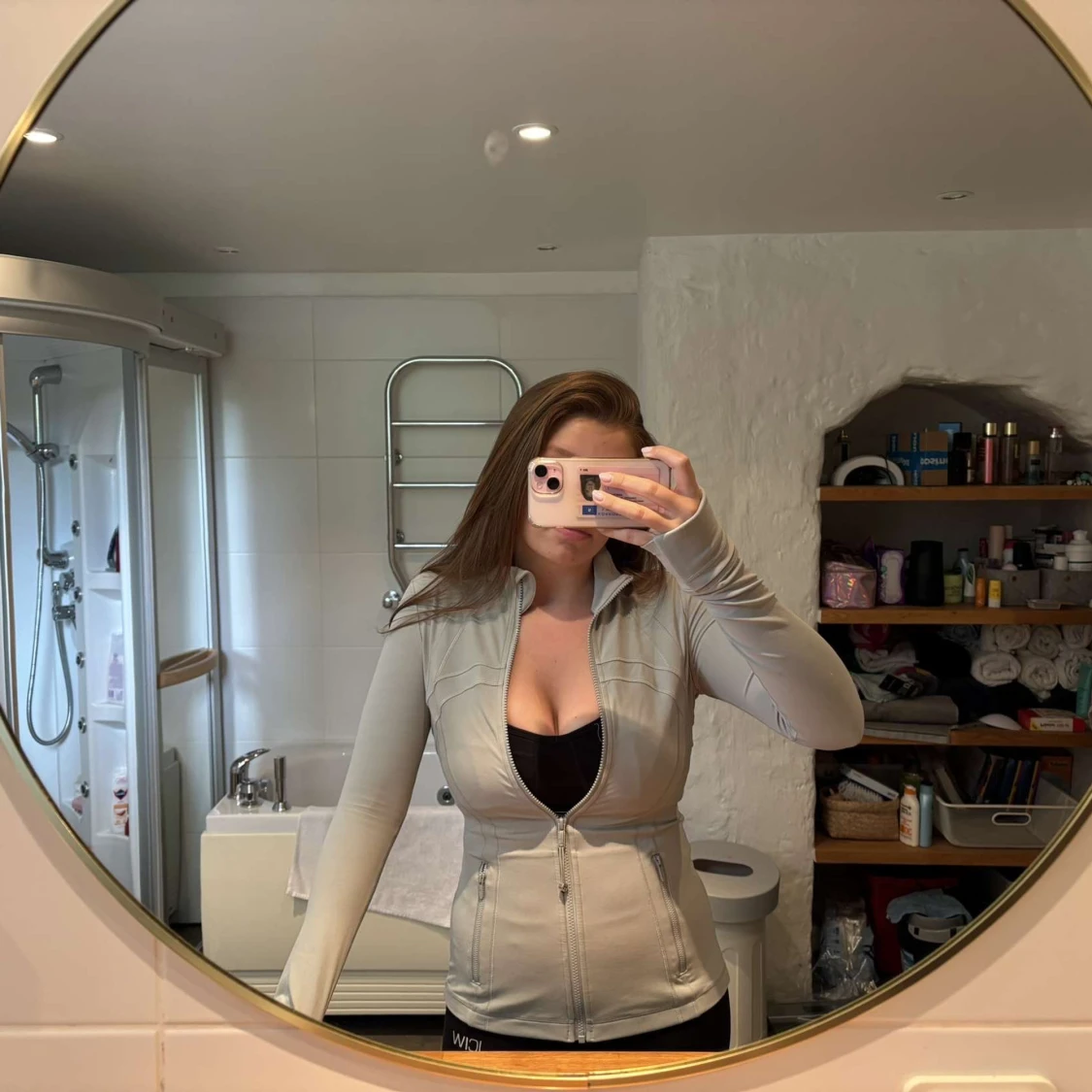 Mint grön lulu lemon zip up❤️(storlek 6) - 1