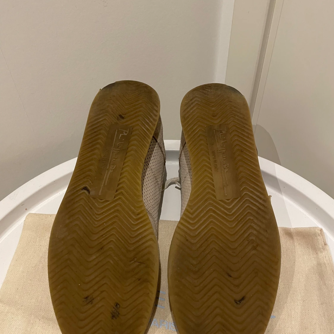 Philippe Model sneakers i beige och blå - 2