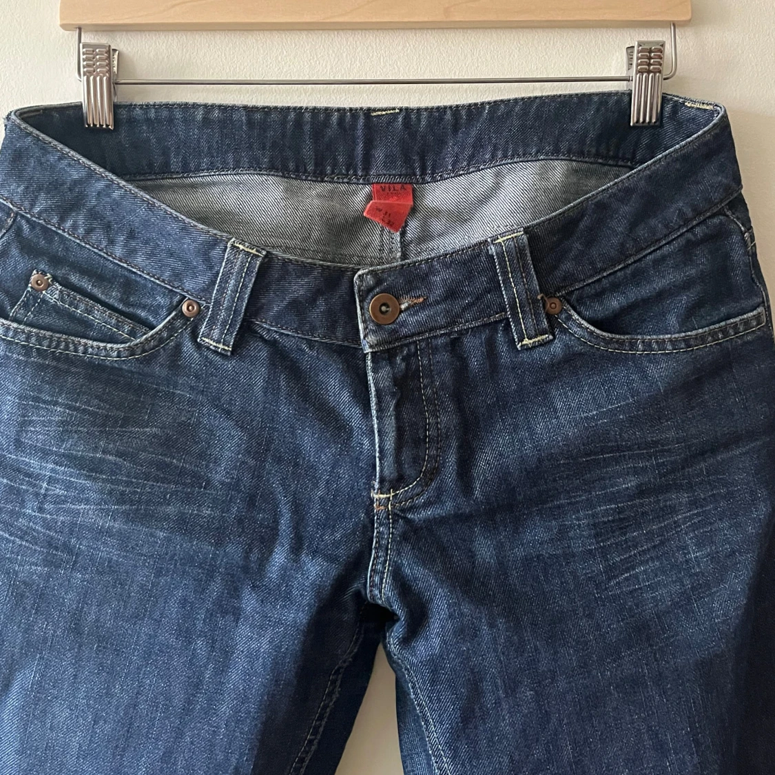 Mörkblå bootcut jeans - 1