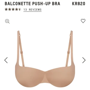 Skims bra - Helt ny bh från skims i deras populära modell ”ultimate balconette push-up bra” i färgen clay. Bh’n var tyvärr för stor för mig och tvingas därför sälja den. Helt ny med prislappar kvar! Storlek US 36A som motsvarar 80A i europeisk storlek. Nypris ca 1000kr med frakt🤍