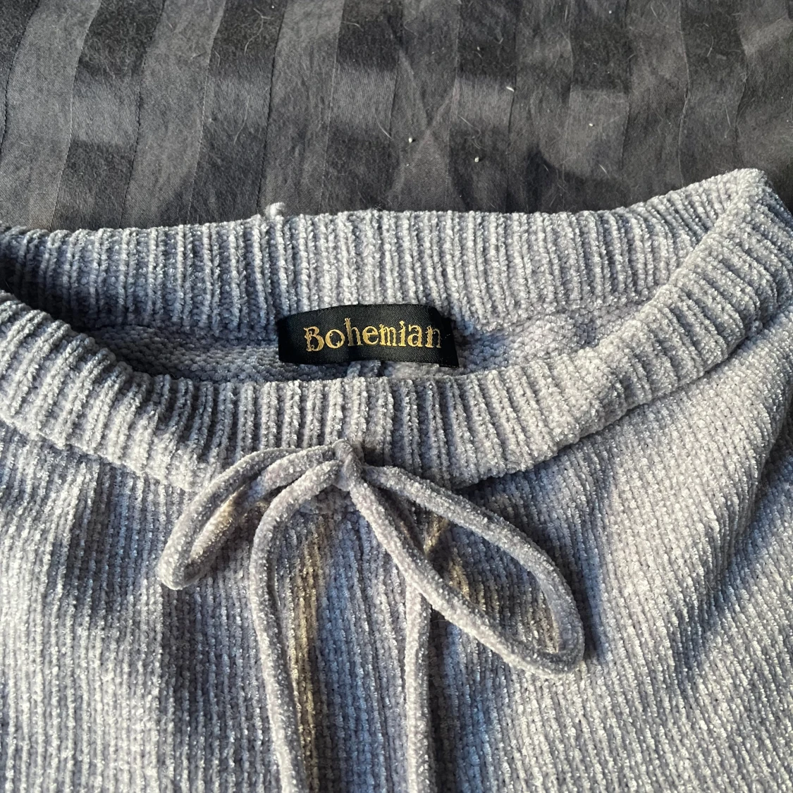 Grå ribbade byxor från Bohemian - 2