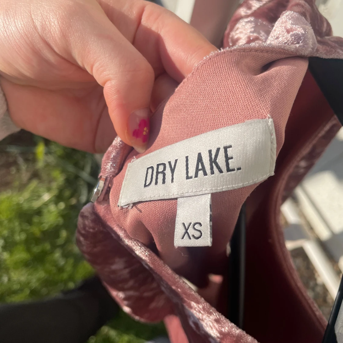 Rosa sammetsblus från Dry Lake XS - 3