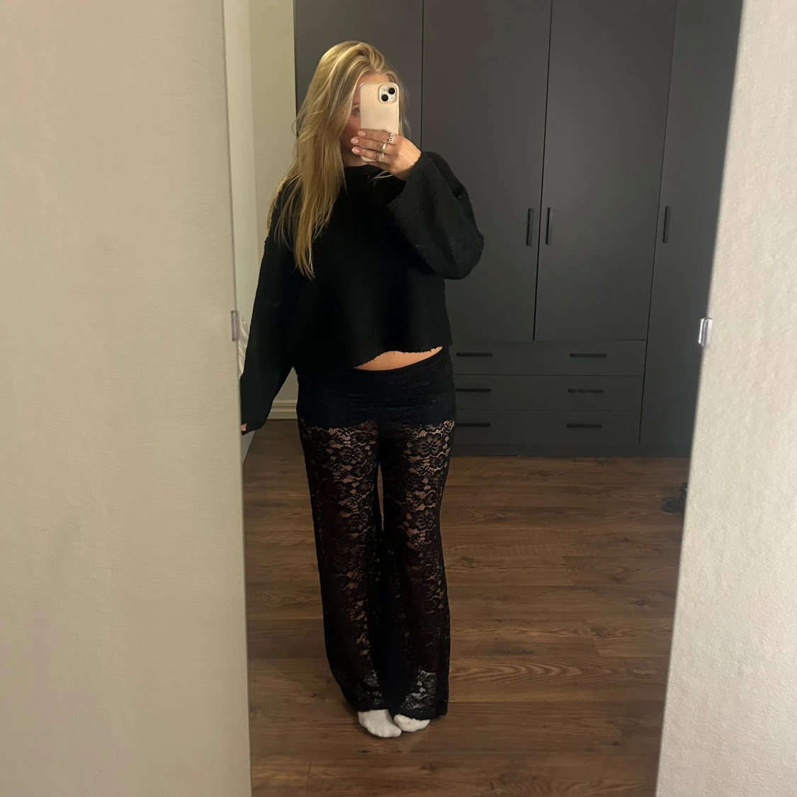 Svarta spetsbyxor från Design by Si
