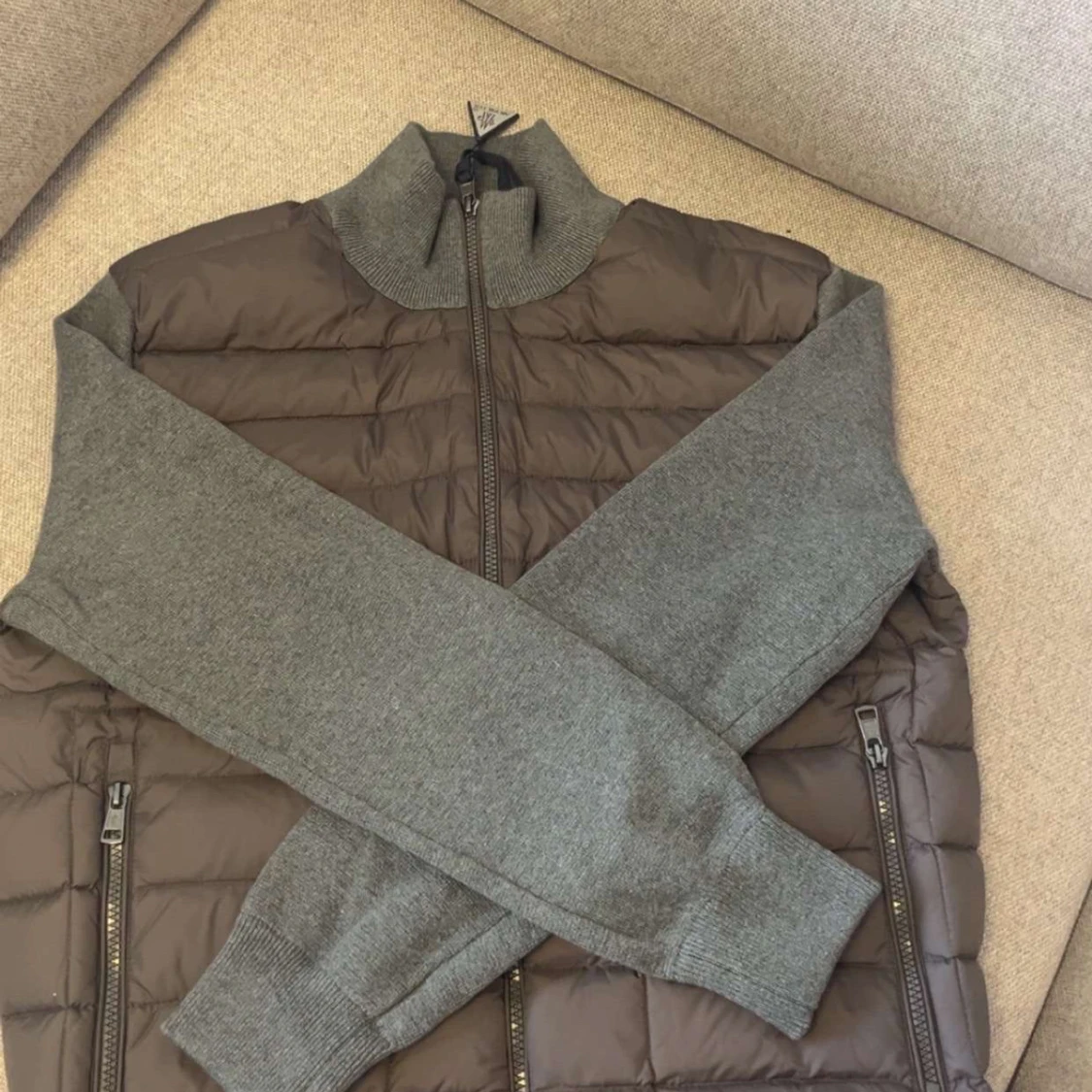 brun och grå moncler cardigan  - 1