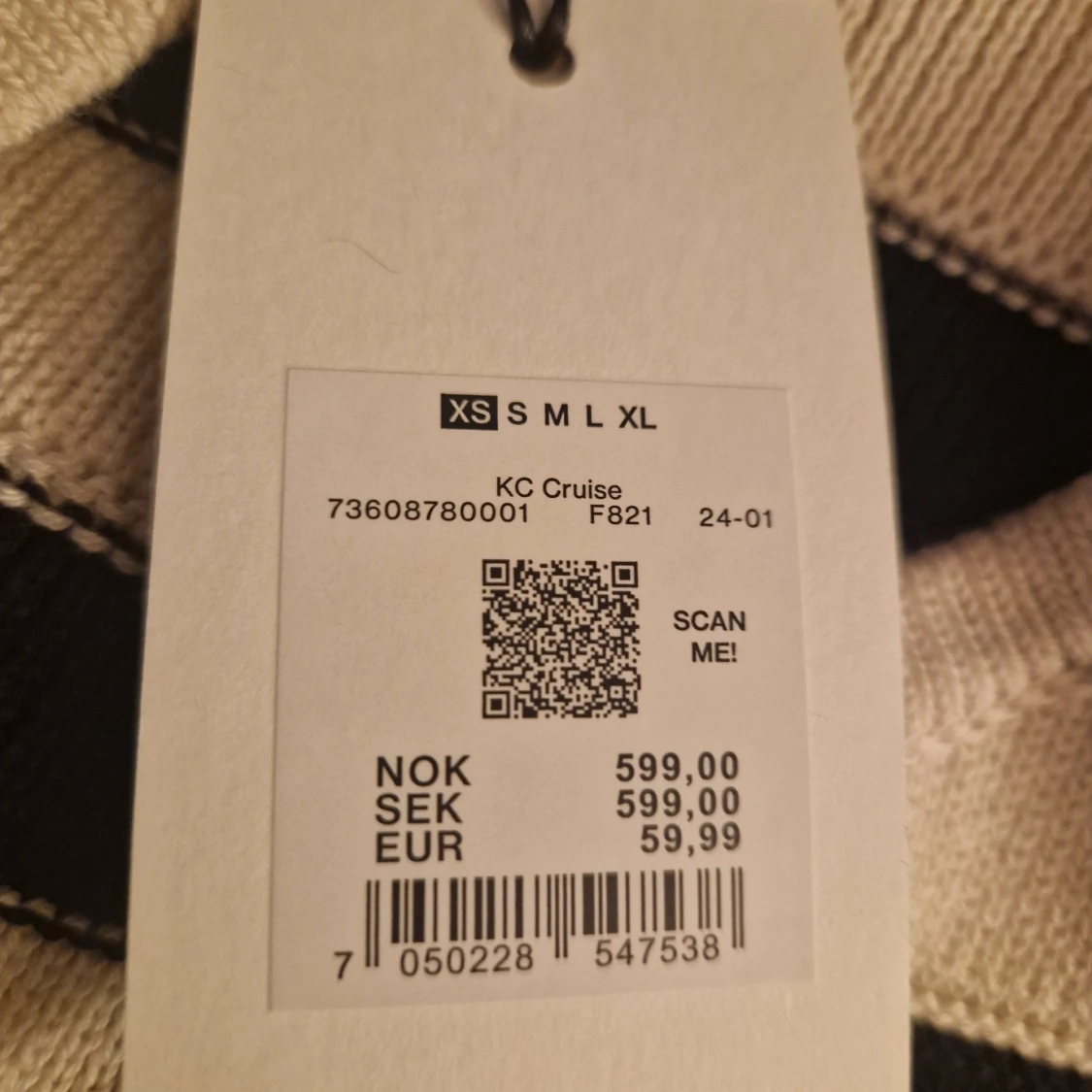 Randig stickad kofta från Bik Bok - 3