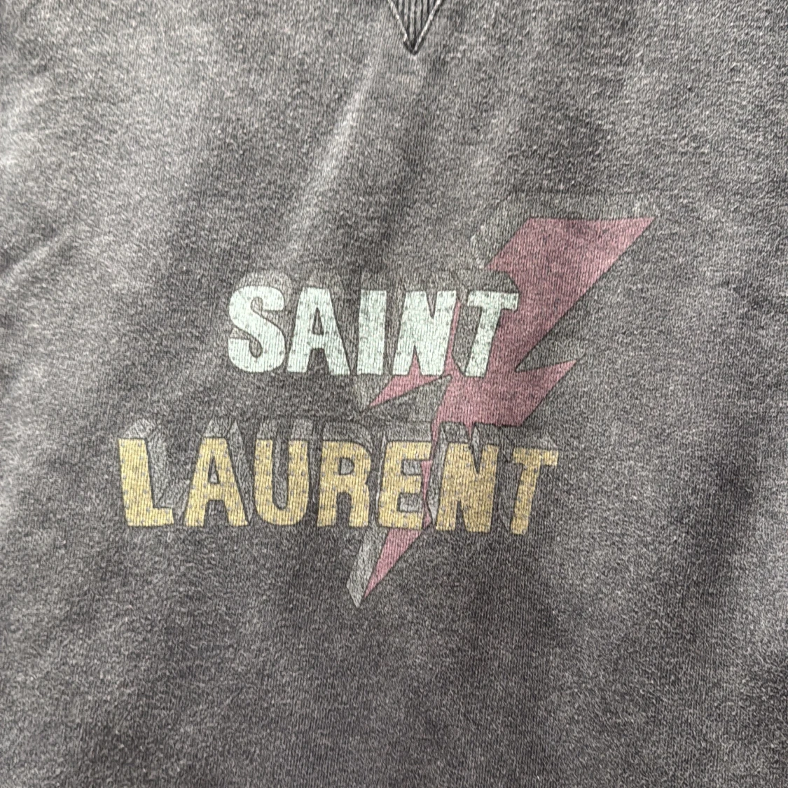 Grå Saint Laurent sweatshirt med tryck - 2