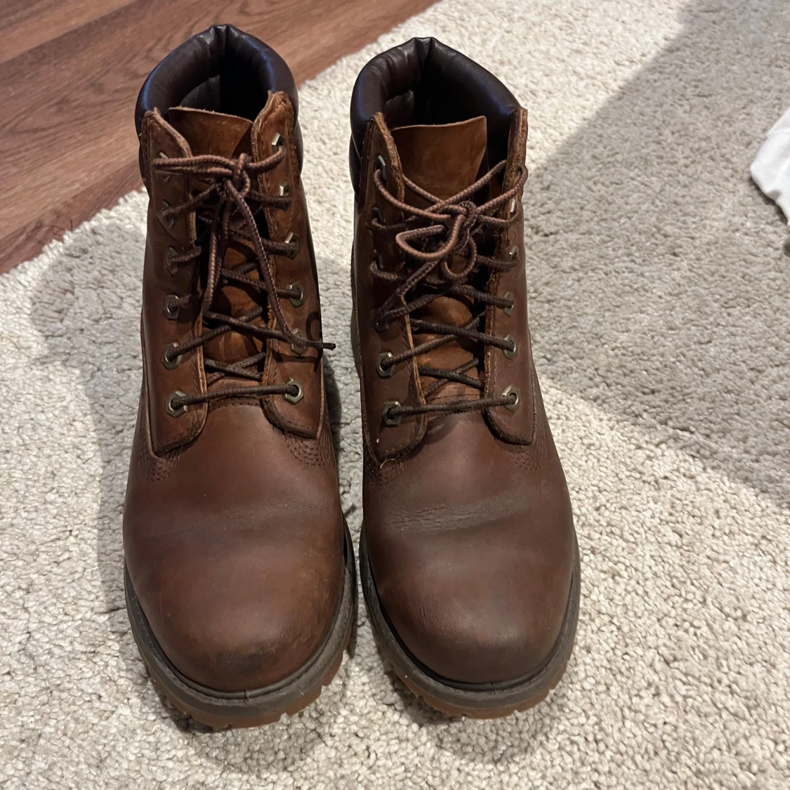 Bruna Timberland boots i skinn - 1