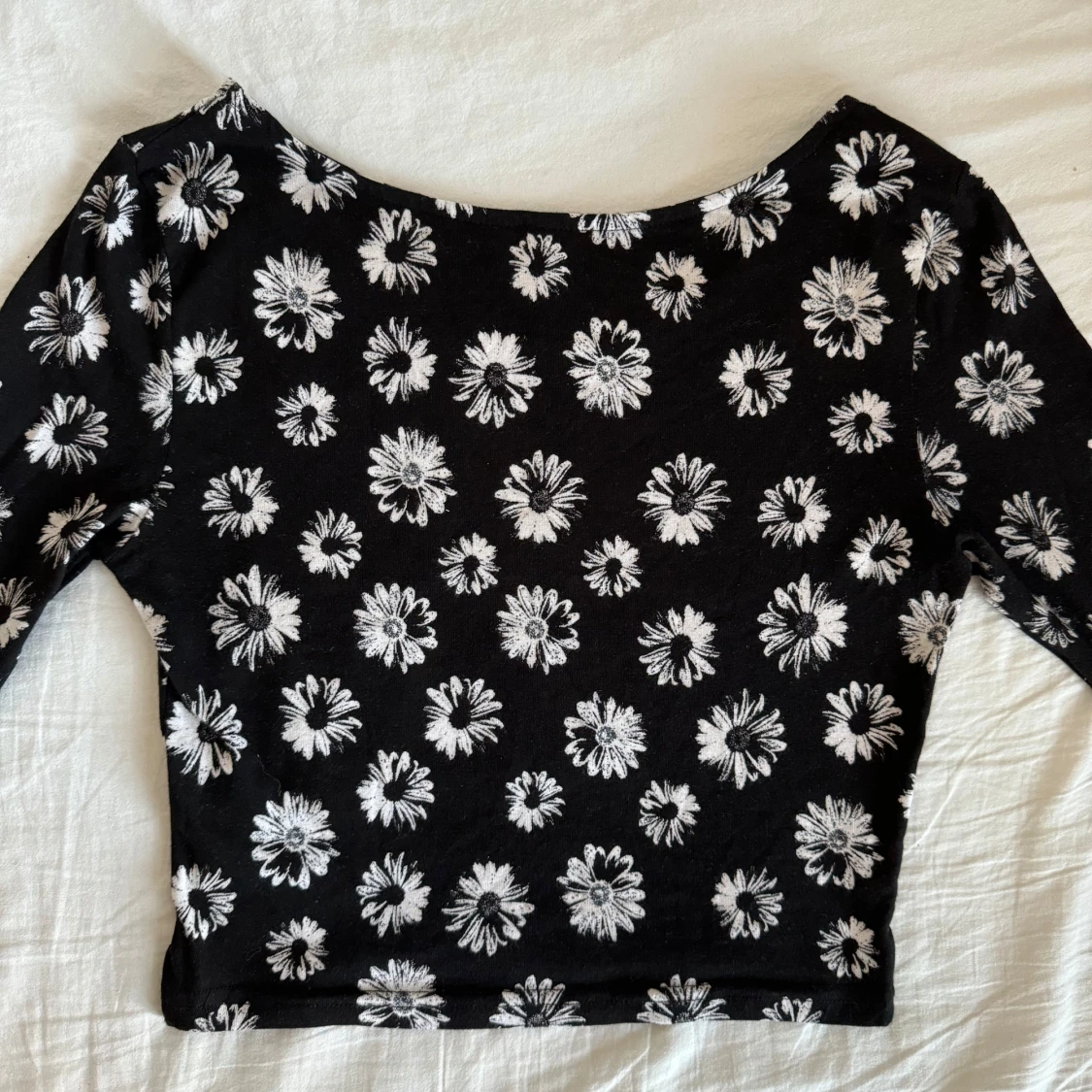 svart blommig topp - 2