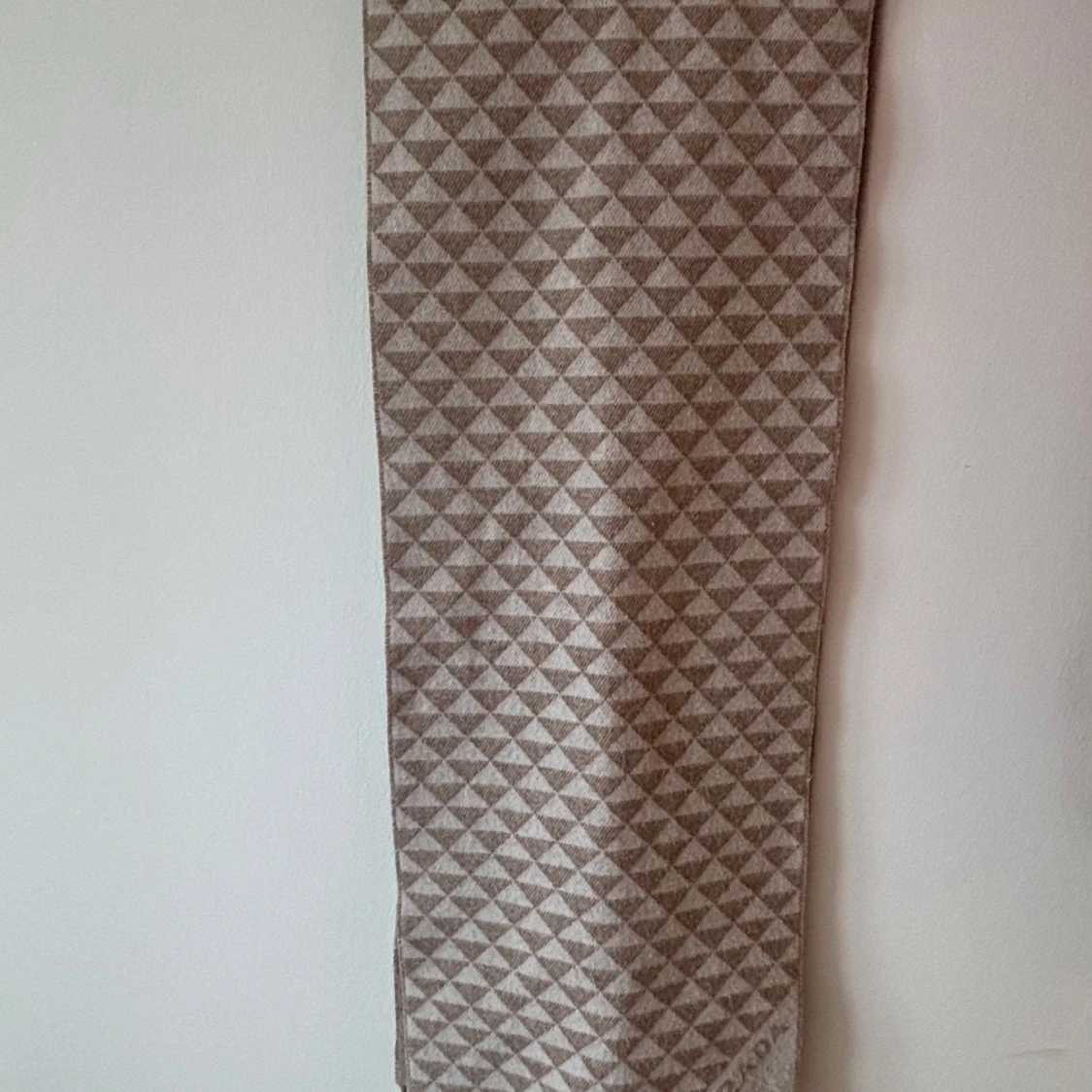 Beige och brun kashmir sjal - 1