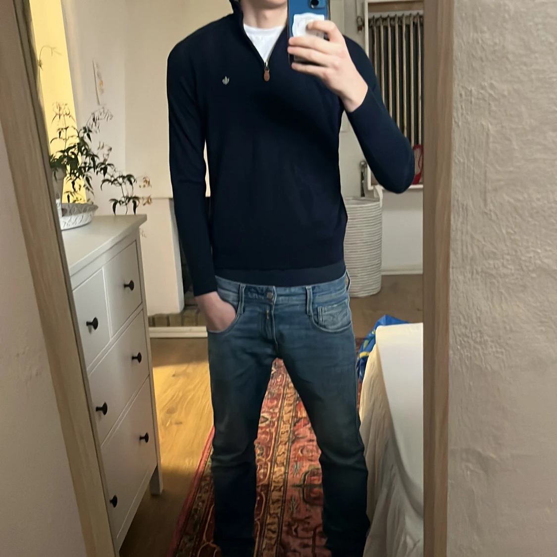 Mörkblå halfzip från Morris - 2