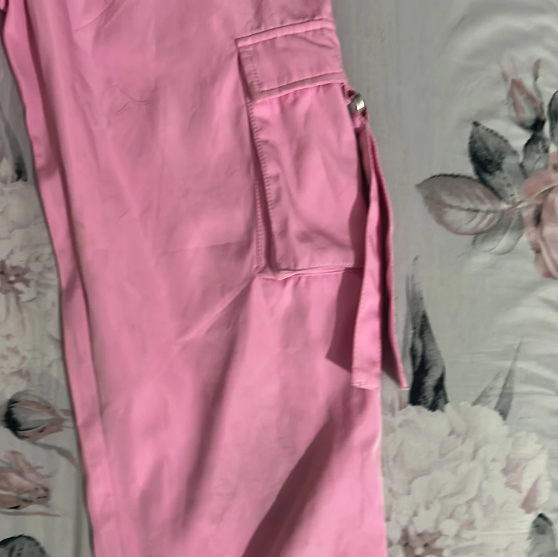 Rosa cargopants med snörning - 1