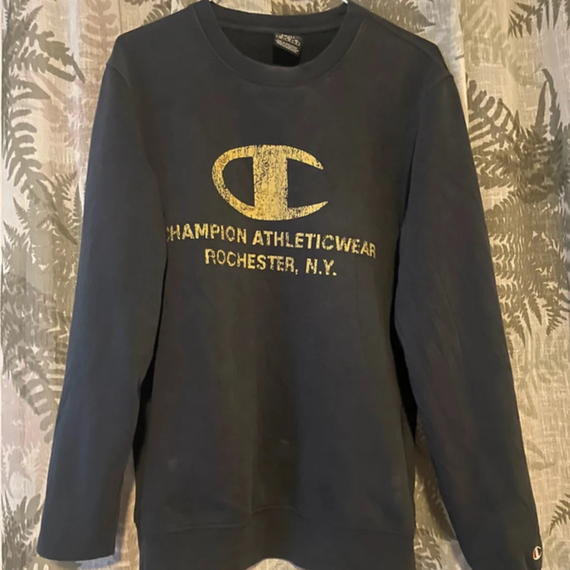 Svart Champion sweatshirt med tryck