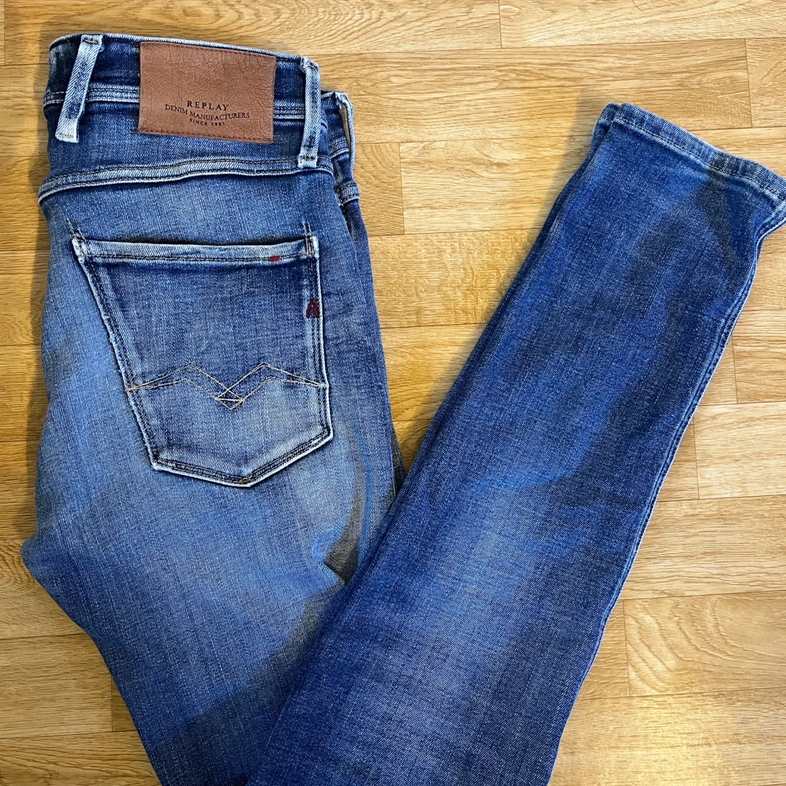 Replay blåa hyperflex jeans slim
