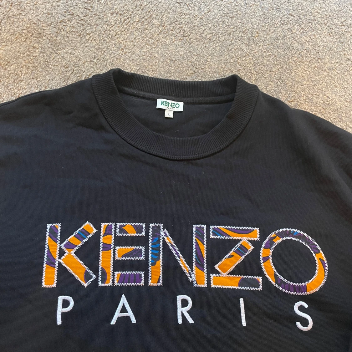 Svart Kenzo sweatshirt med broderi - 1