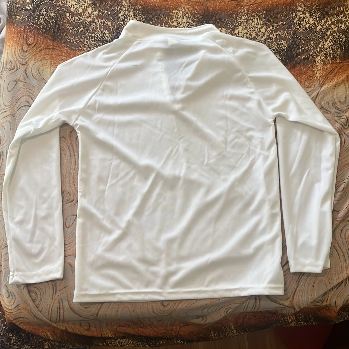 Vit långärmad Nike half zip tröja - 2