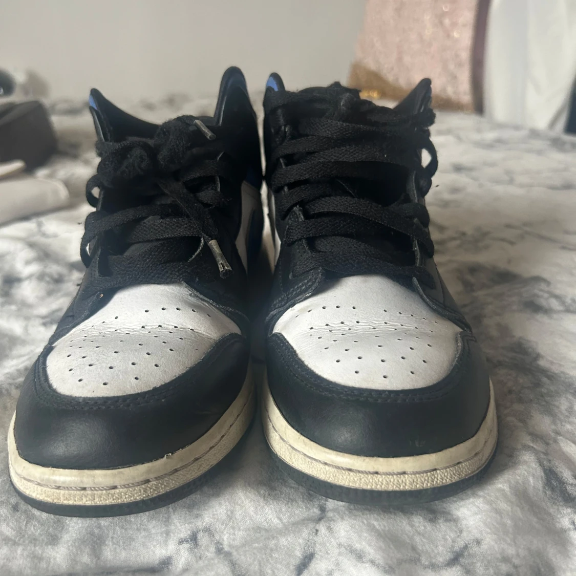 Nike Air Jordan 1 svart/blå sneakers - 1