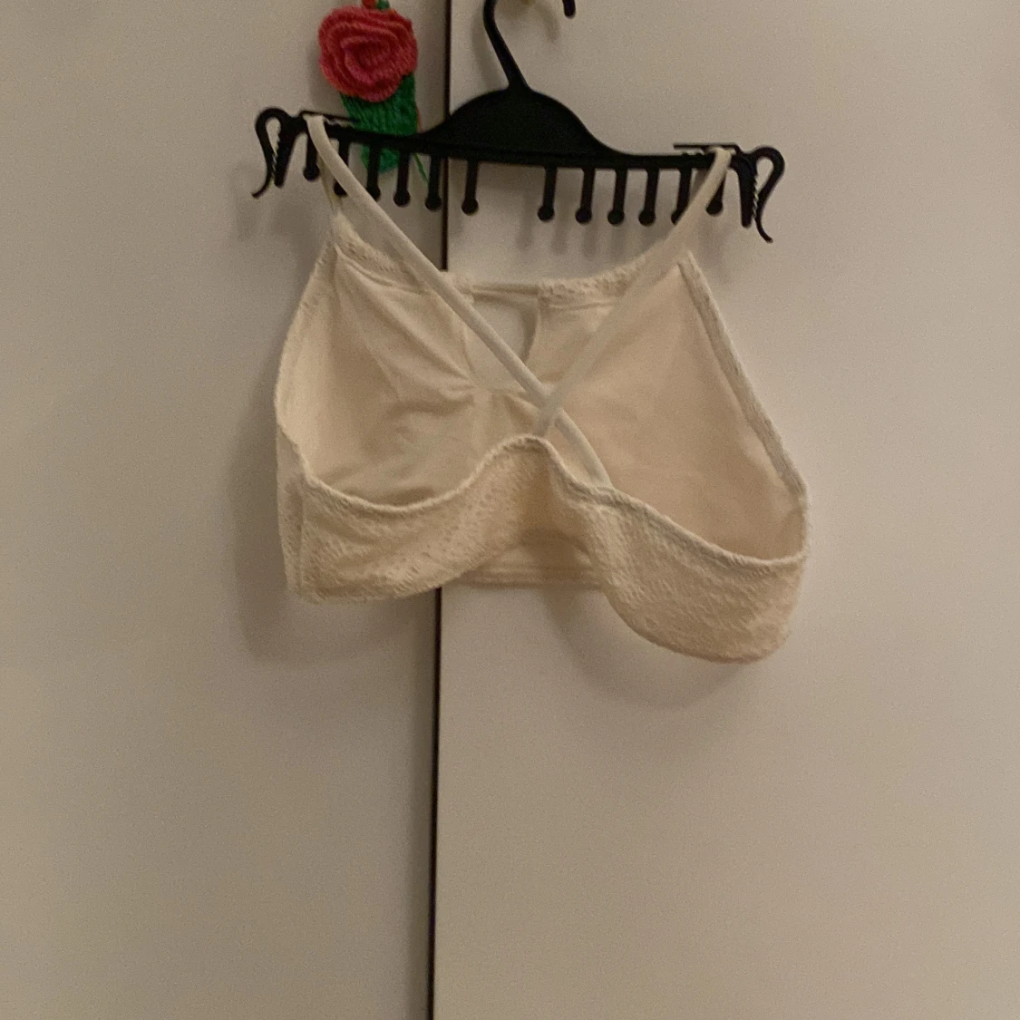 Vit spetsig croppad baddräkt - 1