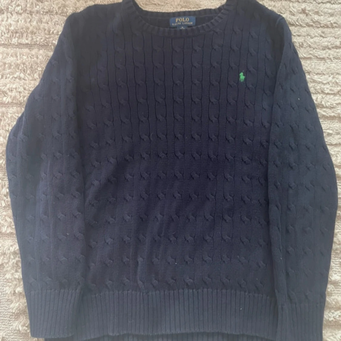 Mörkblå stickad tröja från Polo Ralph Lauren - 1