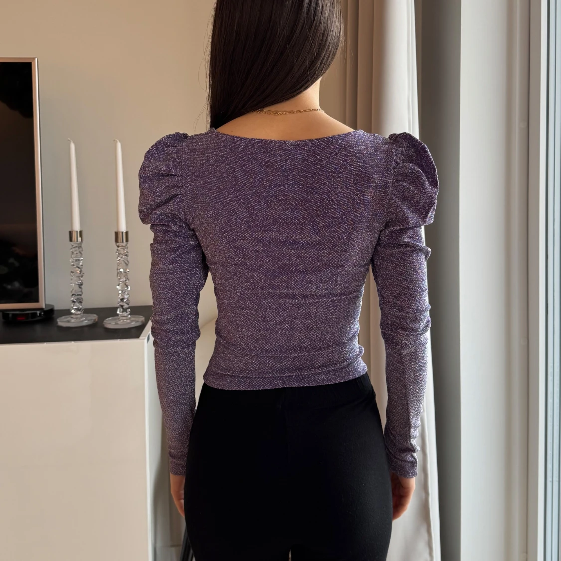 Lila glittrig topp - 2