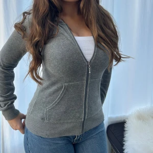 Grå hoodie med dragkedja - Säljer en super snygg grå hoodie med dragkedja och fickor framtill🩶🩶