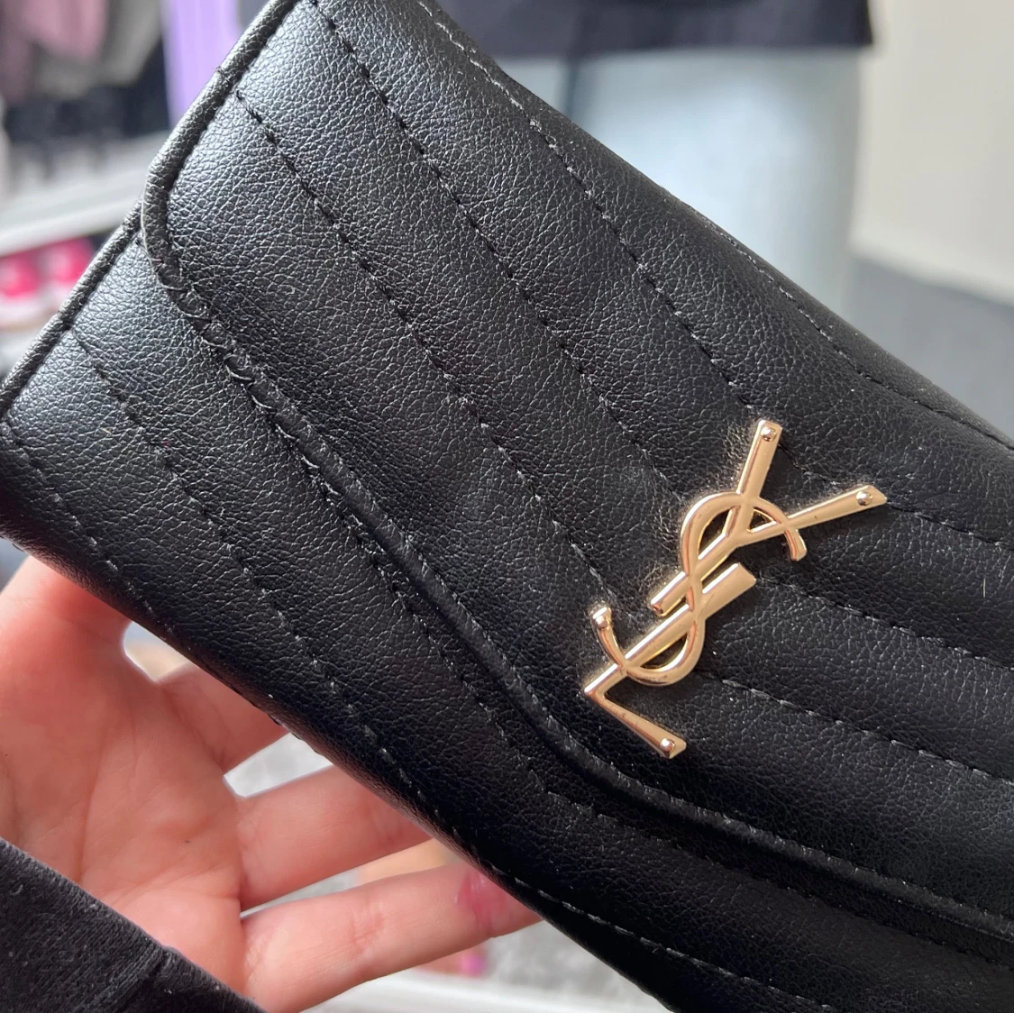 Svart plånbok i skinn - 4