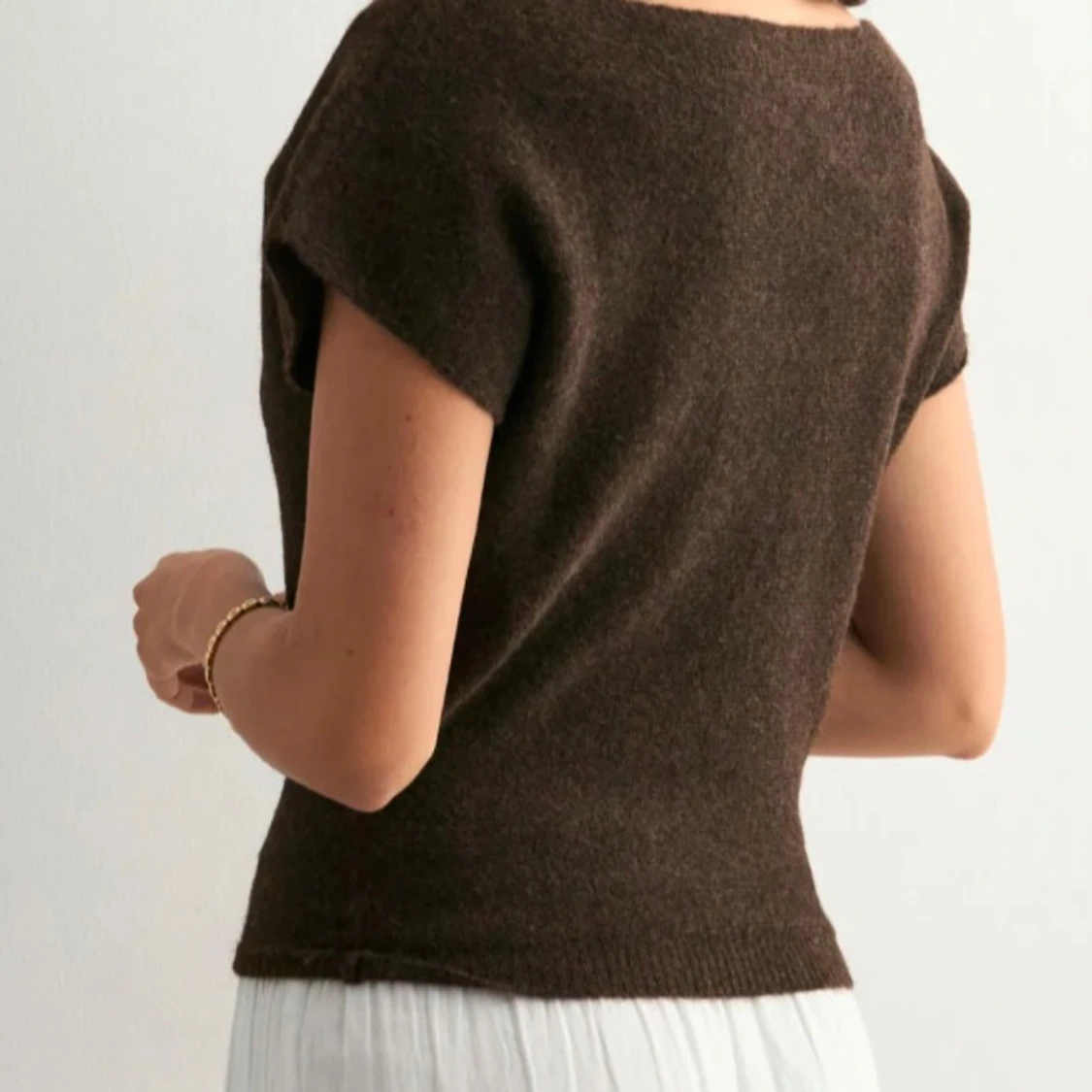 Wide Neck Knit Top - 4