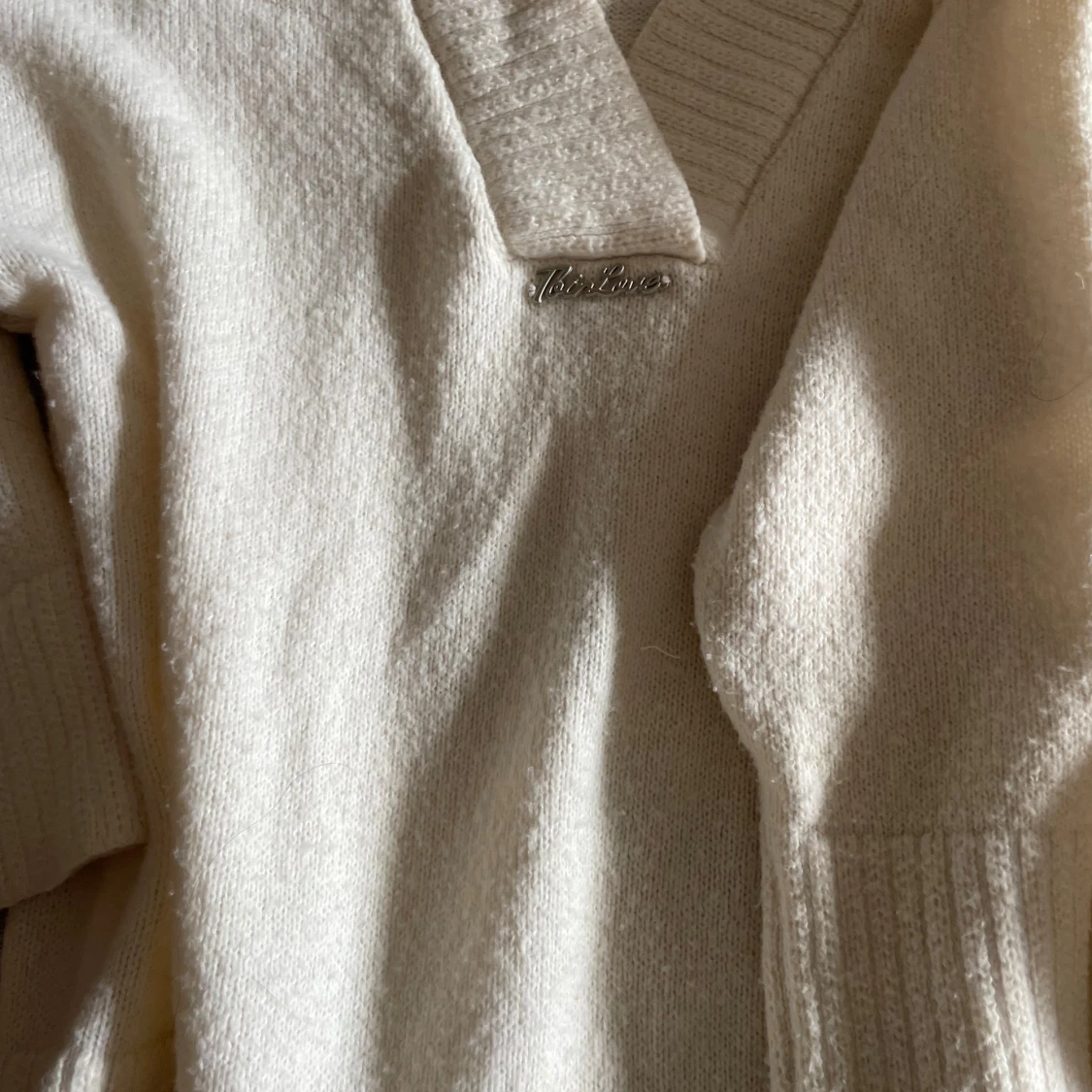 Vit stickad kofta från Twinlove - 1