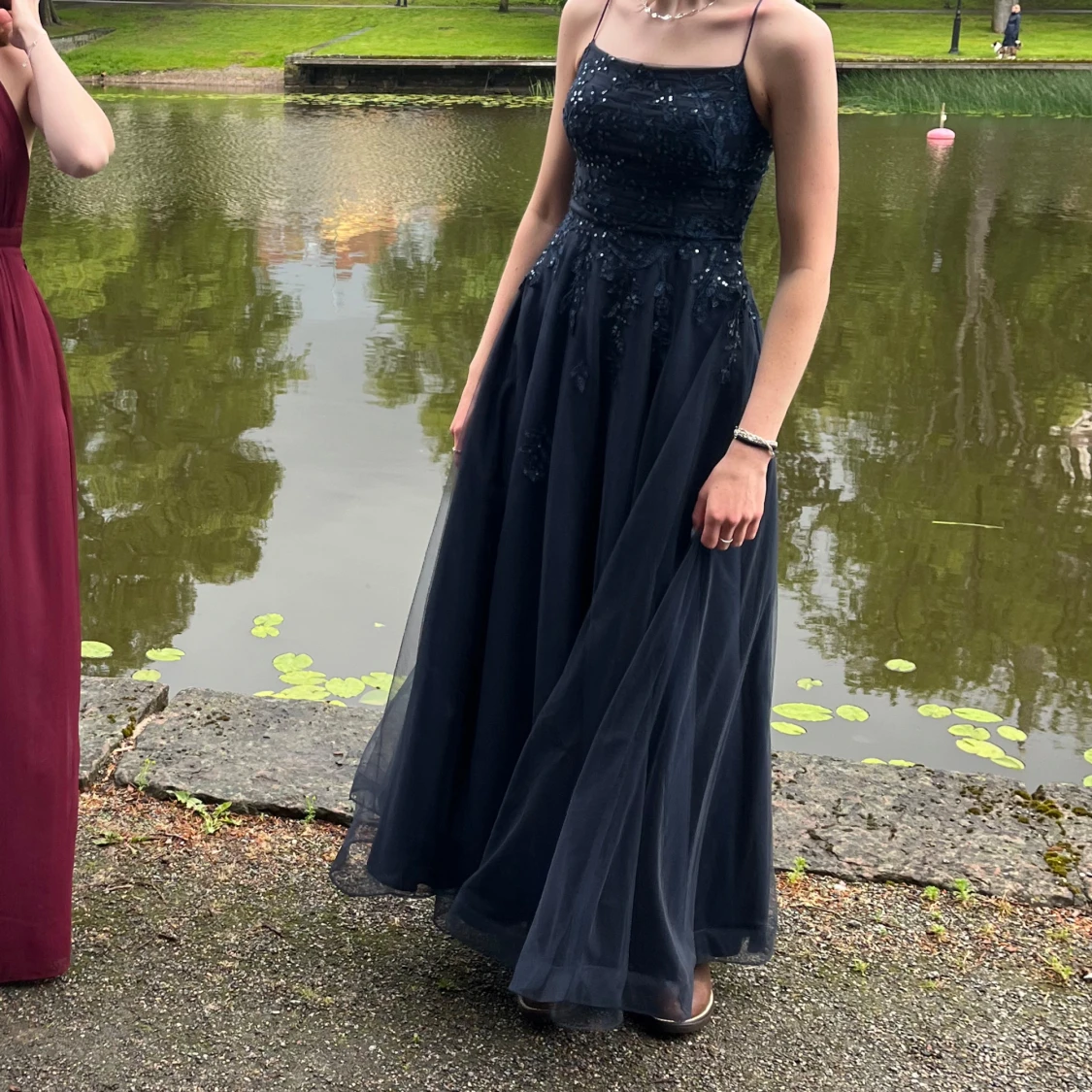 Marinblå balklänning - 3