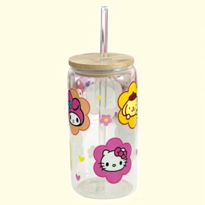 Sanrio - Mugg 650ml med sugrör m.m
