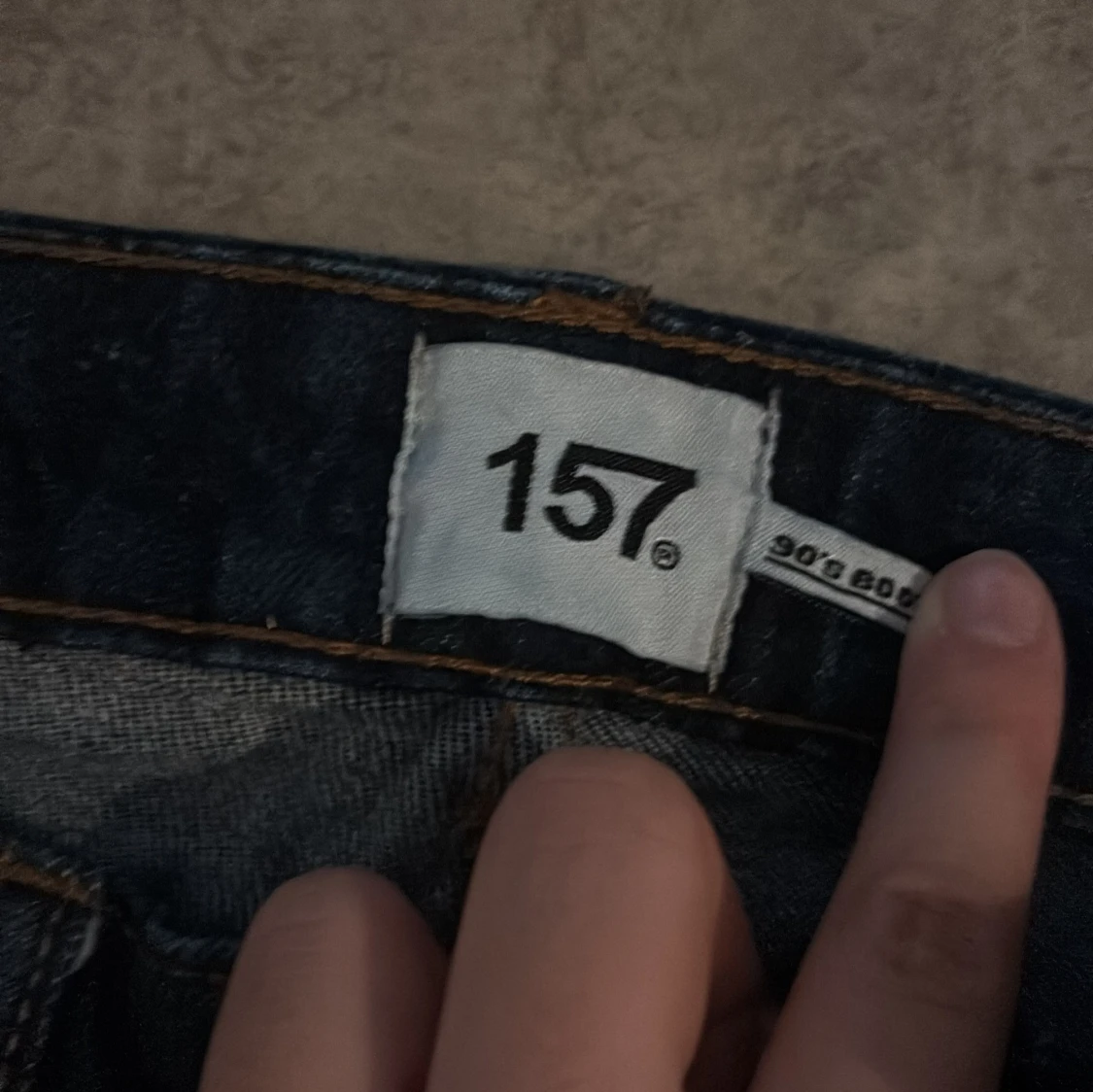 Mörkblå bootcut jeans från 157 - 2