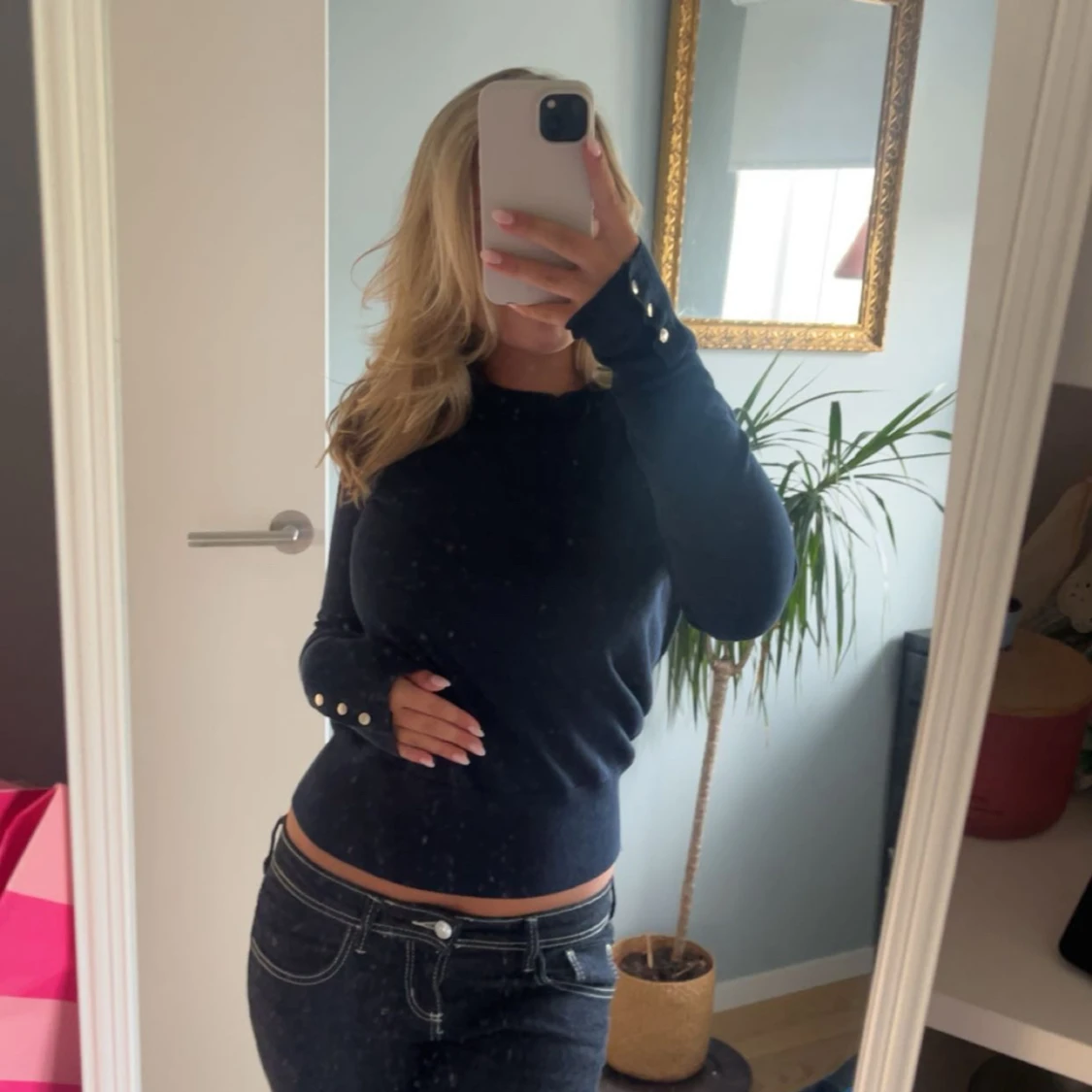 Söt marinblå tröja🩷🩷