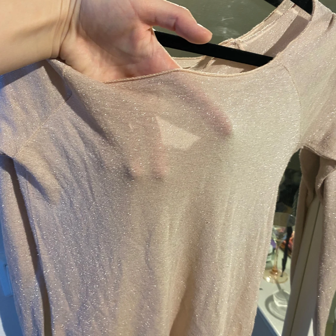 Glittrig långärmad topp - 2