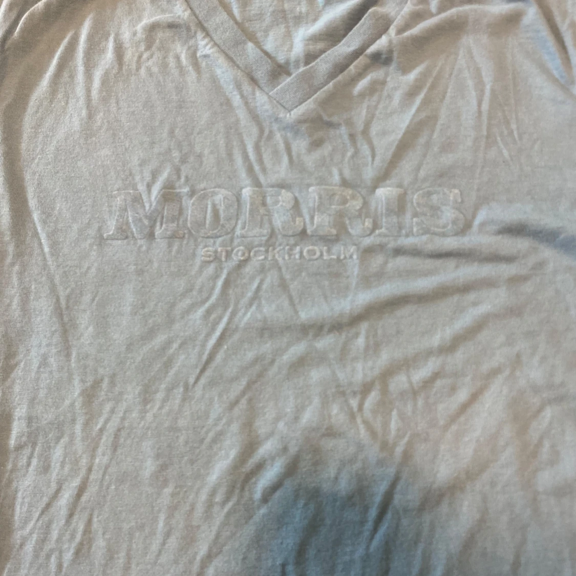 Blå v-ringad t-shirt Morris M - 2