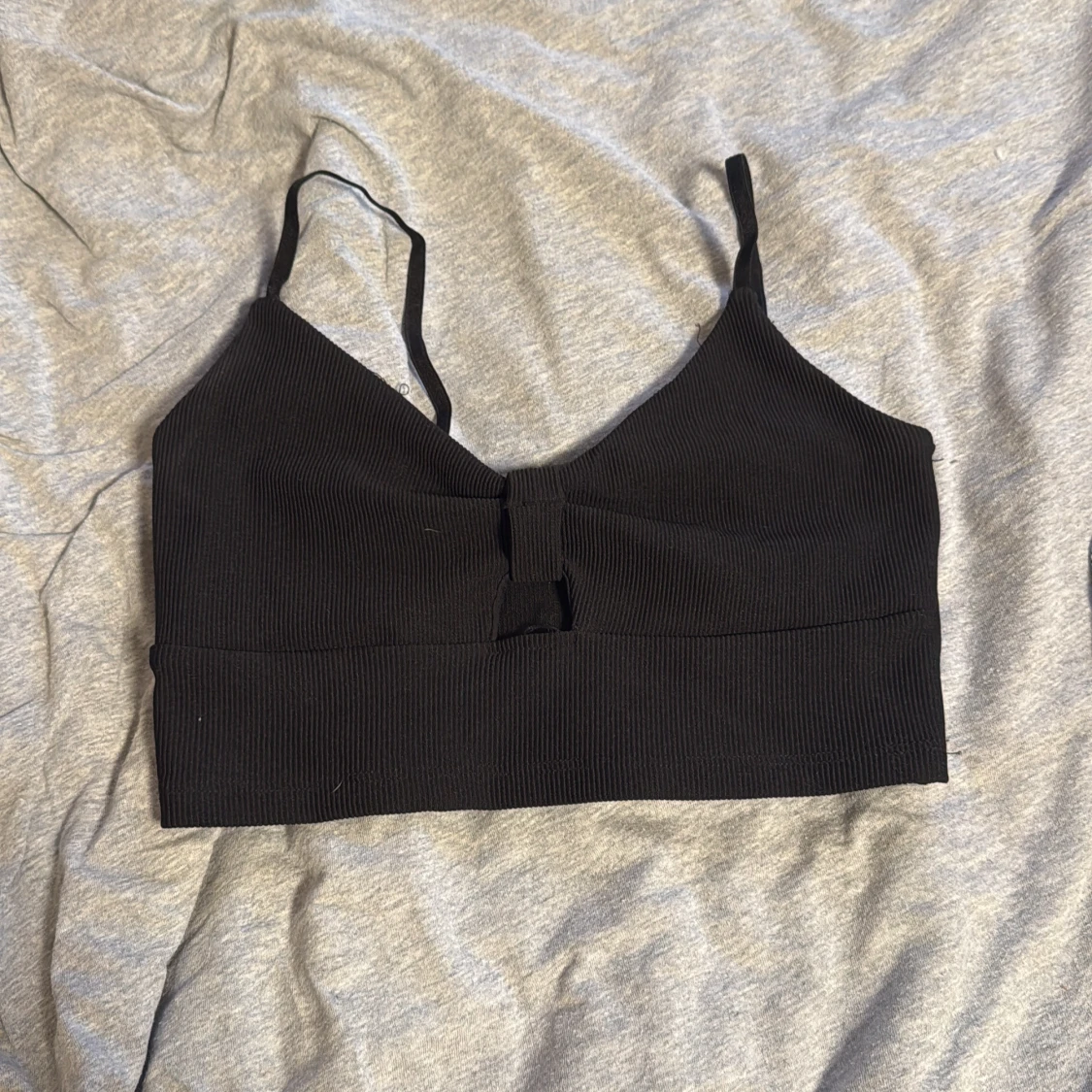 Svart ribbad linnetopp Tally Weijl